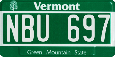 VT license plate NBU697