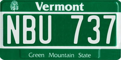VT license plate NBU737