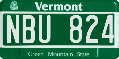 VT license plate NBU824