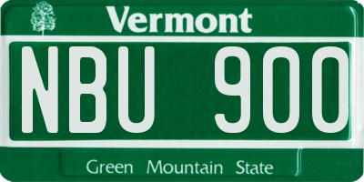 VT license plate NBU900