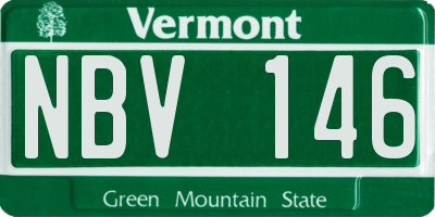 VT license plate NBV146