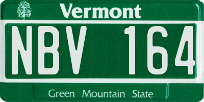 VT license plate NBV164