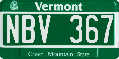 VT license plate NBV367