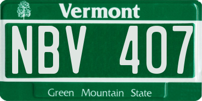 VT license plate NBV407