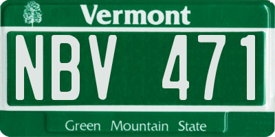 VT license plate NBV471
