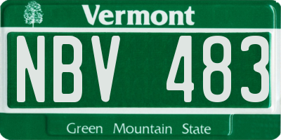 VT license plate NBV483