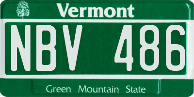 VT license plate NBV486