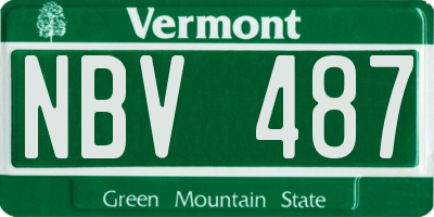 VT license plate NBV487