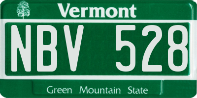 VT license plate NBV528