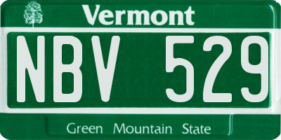 VT license plate NBV529