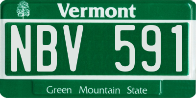 VT license plate NBV591
