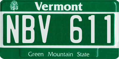 VT license plate NBV611