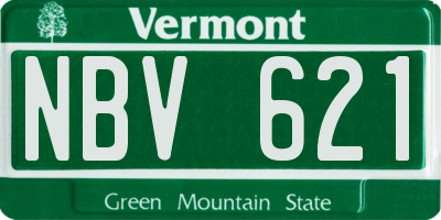 VT license plate NBV621