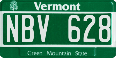 VT license plate NBV628