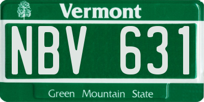 VT license plate NBV631