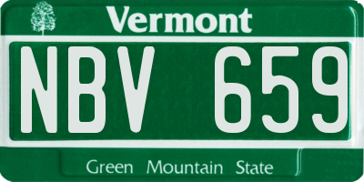 VT license plate NBV659
