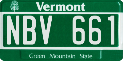VT license plate NBV661