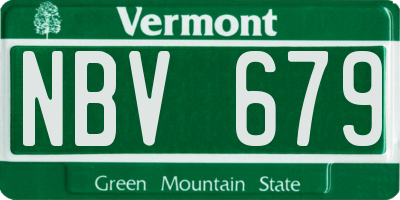 VT license plate NBV679