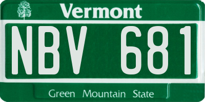 VT license plate NBV681