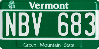 VT license plate NBV683