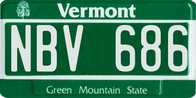 VT license plate NBV686