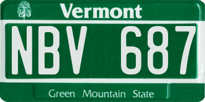 VT license plate NBV687