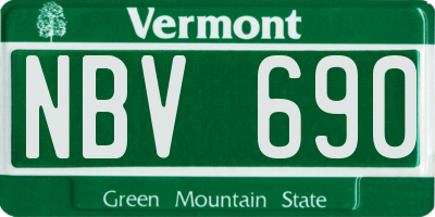 VT license plate NBV690