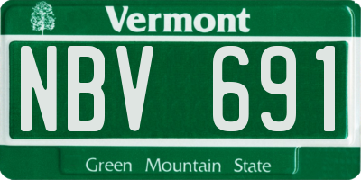 VT license plate NBV691