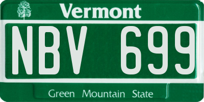 VT license plate NBV699