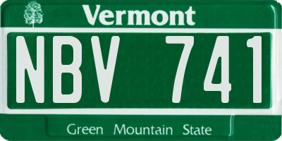 VT license plate NBV741