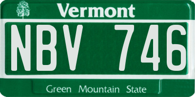 VT license plate NBV746