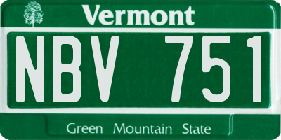 VT license plate NBV751