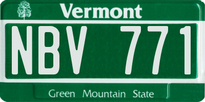 VT license plate NBV771