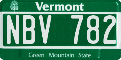 VT license plate NBV782