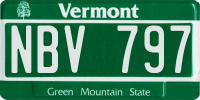 VT license plate NBV797