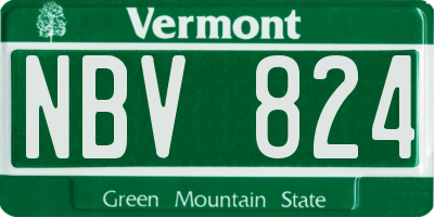 VT license plate NBV824
