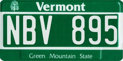 VT license plate NBV895