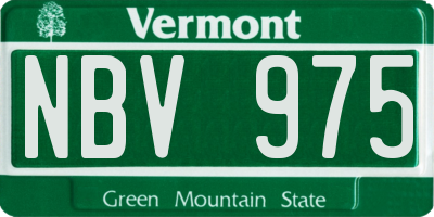 VT license plate NBV975