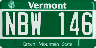 VT license plate NBW146