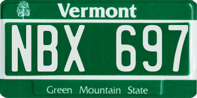 VT license plate NBX697