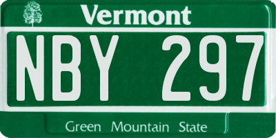 VT license plate NBY297