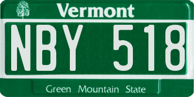 VT license plate NBY518
