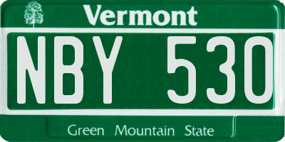 VT license plate NBY530