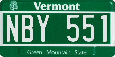 VT license plate NBY551