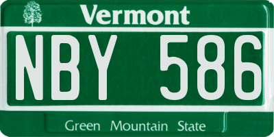 VT license plate NBY586