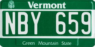VT license plate NBY659