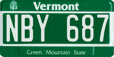 VT license plate NBY687