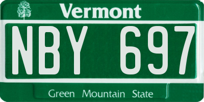 VT license plate NBY697