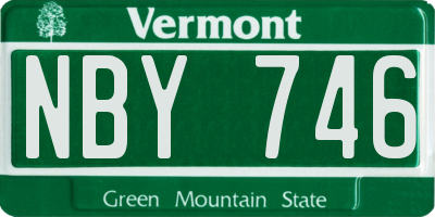 VT license plate NBY746