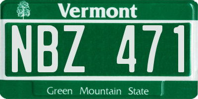 VT license plate NBZ471